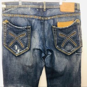 AKOO patience men’s jeans factory distressed S 40